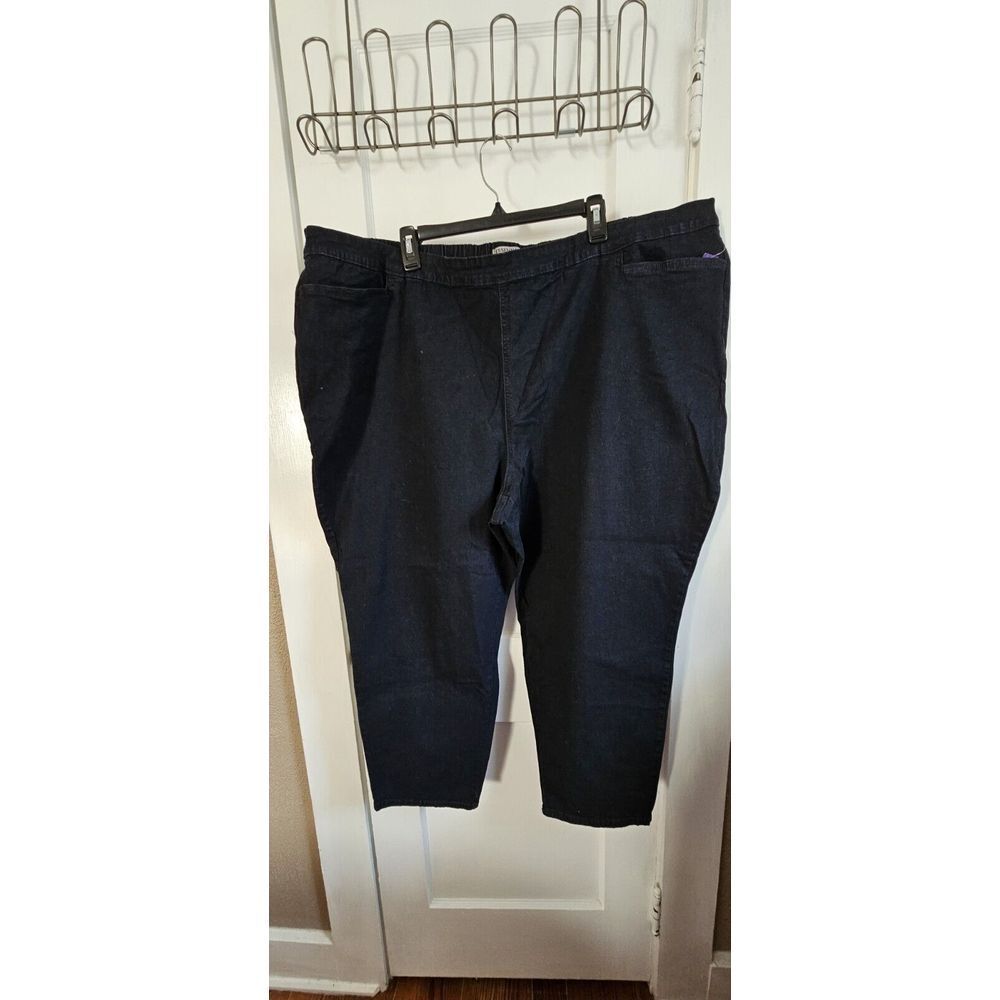 CATHERINES ESSENTIAL FLAT FRONT‎ slim leg pullon JEANS w/pockets Women 4XWP